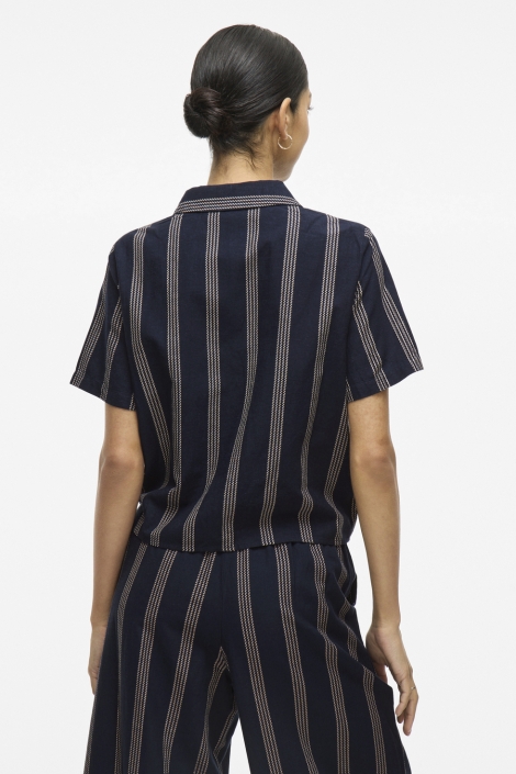 Vila viprisilla print s/s knot shirt/1